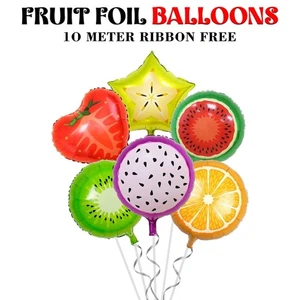 Fruit Foil 18" Helium Quality Birthday Kids Summer Inflating Party Decoration UK - Picture 1 of 7