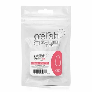 Harmony Gelish Soft Gel Tips MEDIUM STILETTO Refill Pack 50 SELECT SIZE 9 to 00 - Picture 1 of 15