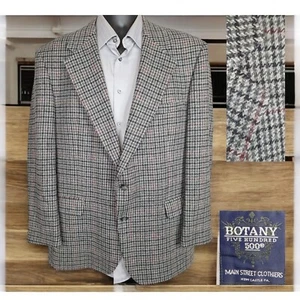 Botany 500 Sport Mantel Blazer Herren 44R Mehrfarbig Kariert Kariert Tweed - Bild 1 von 10