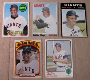 Lot (5) Topps Willie Mays 1969 #190, 1970 #600, 1971 #600, 1972 #49,  1973 #305 - Picture 1 of 7