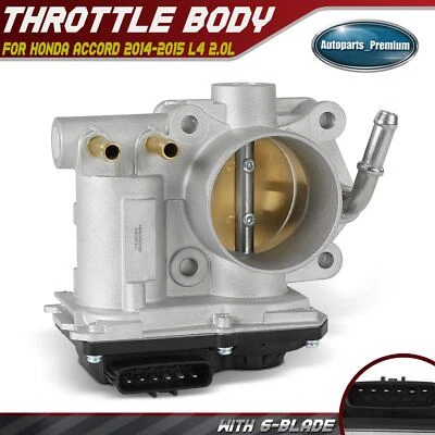 1x Cuerpo de acelerador de aluminio nuevo para Honda Accord 2014-2015 L4 2,0 L 6 palas 4 puertas Foto 1 de 4