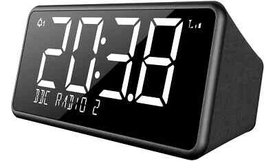 DAB FM Clock Radio Auto Tune Dual Alarm Bush Oxford LCD Display Black 4745141 N - Image 1 of 4