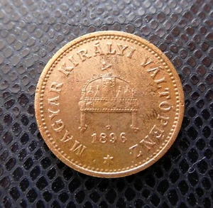 HUNGARY / 1 FILLÉR / 1896 K-B - Picture 1 of 2