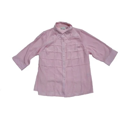 Blusa rosa para mujer Kathy Che talla 14/16W Foto 1 de 4