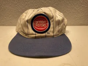 Detroit Pistons Pinstripe Vintage 90's Starter Basketball Hat Cap NBA - Picture 1 of 6