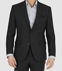 $600 Bar Iii Men's Black Slim-Fit Solid Wool 2 Piece Suit Jacket Pants Size 40R