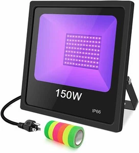 UV Black Light Bulb Flood Light 150W IP66 Bar Stage Christmas Club Party Lamp - Picture 1 of 9