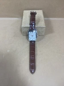 Peugeot Men's 2027 Two-Tone Watch With Embossed Leather Strap - Picture 1 of 11