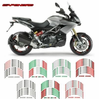 Para APRILIA CAPONORD 1200 Llanta Moto Rayas Rueda Calcomanías Cinta Adhesiva Foto 1 de 4