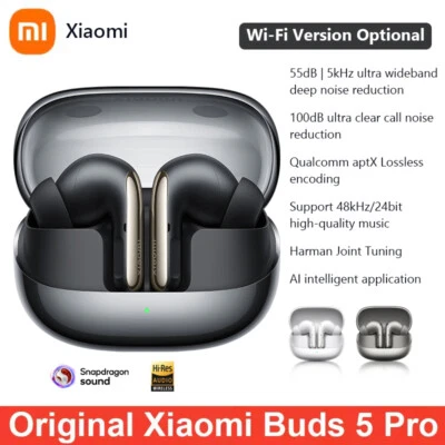 Xiaomi Buds 5 Pro Earphone AI Active Noise Cancelling Wireless Sound Recording - Image 1 of 4