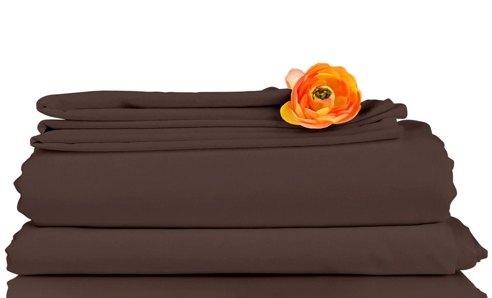 Lençóis de cama conjunto com 4 peças 1800 unidades conforto egípcio bolso profundo lençóis de cama hotel - Imagem 1 de 1