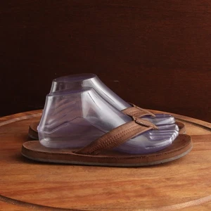 Sandalias Arco Iris Para Mujer Talla M 6.5-7.5 Cuero Marrón Tanga Zapatos Sin Cordones Playa LEER - Imagen 1 de 14