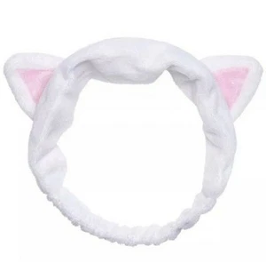 I DEW CARE White Cat Headband | Spa Headband for Face Wash, Makeup, Shower, Bath - Picture 1 of 8