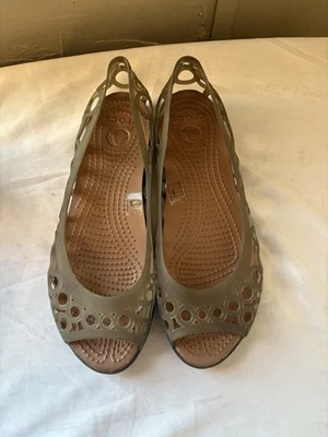 Crocs Adrina Flat ballet jelly peep open toe women’s size 7W - Image 1 of 4