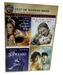 4 Film Favoriten DVD Die Frau des Zeitreisenden Leibwächter Lake House PS I Love - Bild 1 von 4