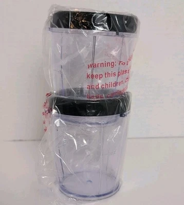 lote de 2 licuadoras de un solo servicio Farberware taza corta y anillo solamente. Taza OEM 6 onzas Foto 1 de 4