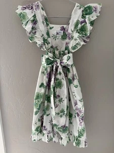 Vintage Ellen Miklas Romper Girls Floral Cottage Garden Bloomers Size 6X - Picture 1 of 5
