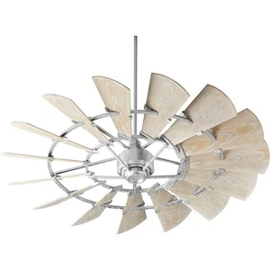 Windmill - 60 Inch Patio Fan-Galvanized Finish Patio Fan Quorum Lighting - Picture 1 of 12