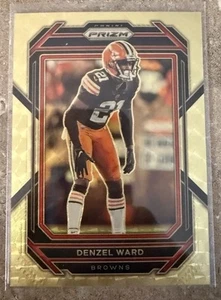 2022 Panini Prizm Denzel Ward Gold Vinyl /5 Cleveland Browns - Picture 1 of 2