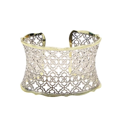 Kendra Scott W1217 镀金/铑金银丝奖章烛台袖口手链 — 第 1/4 张图片