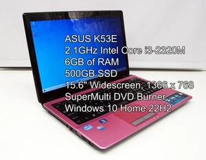 ASUS K53E Intel I3-2310M 6gb RAM 250gb SSD 15.6 Screen - Picture 1 of 20