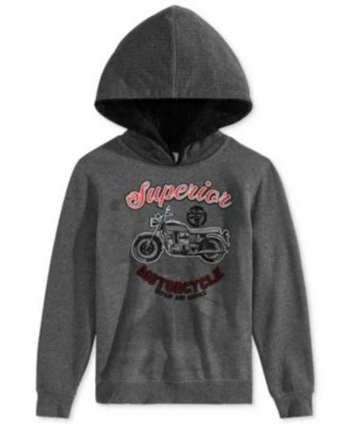 Epic Threads Boy Gray Superior Motorcycle Graphic Fleece Hoodie $55 TINI {&} - Image 1 of 4