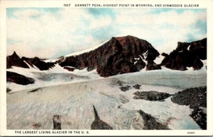 Postal Gannett Peak punto más alto en Wyoming y glaciar Dinwoodie - Imagen 1 de 2
