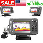 Lowrance Hook2 4x Fish Finder With Bullet Skimmer Transducer Auto Tuning Sonar