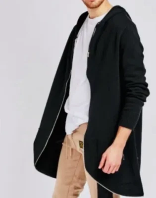 Cárdigan gótico con capucha y cremallera Ex Topman N1SQ para hombre talla S M L XL Foto 1 de 4