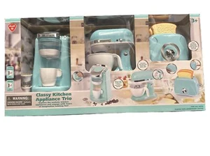 Play Perfect Classy Kitchen Appliance Trio Kids Pretend Playset in Teal NEW - Picture 1 of 1