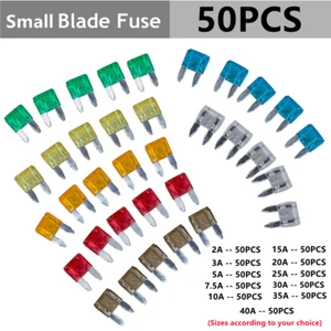 50X Small Blade Fuse Assortment Auto Car Motorcycle SUV FUSES APM ATM Aluminium - Picture 1 of 20