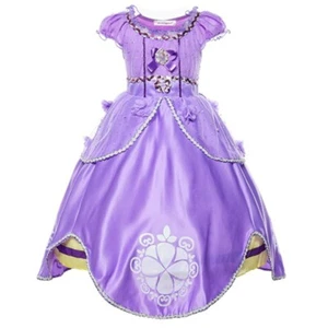 Princess Sofia Costume Kids Toddler Halloween Party Fancy Dress Outfit For Girls - Picture 1 of 9