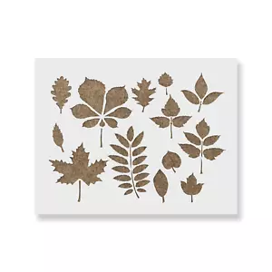Herbstblätter Schablone - robuste & wiederverwendbare Mylarschablonen - Bild 1 von 5