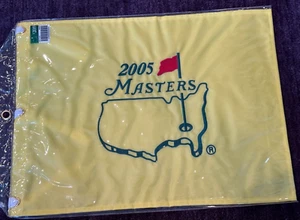 Prendedor de torneo Masters 2005 bandera - ¡Tiger Woods ganado! JACK NICKLAUS ¡Último! - Imagen 1 de 3