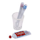 4 pièces/lot 1:12 mini dentifrice miniature maison de poupée brosse à dents tasse kitch-cx