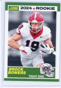 2024 Panini Score Rookie RC #10 BROCK BOWERS Las Vegas Raiders - Picture 1 of 2