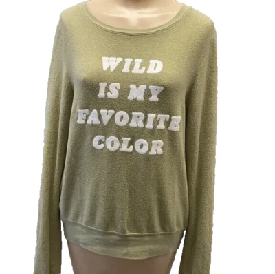 Wildfox XS Wild Is My Favorite Color Baggy Beach Jumper Pullover Sweatshirt new - Image 1 of 4