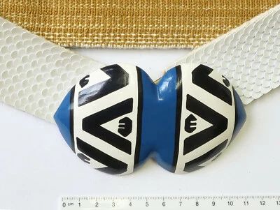 Schuppengürtel mit lackierter Holz Schließe, Vintage - Bild 1 von 4