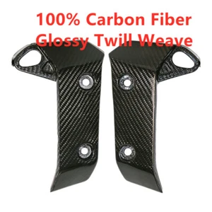 For 2018-2020 MT-07 MT07 Real Carbon Fiber Front Side Radiator Guard Cover Gloss - Picture 1 of 8