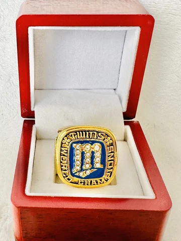 1987 Minnesota Twins World Series Ring W Box, 🇺🇸 SHIP Cover