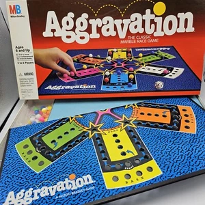 Juego de mesa vintage Aggravation 1989 Milton Bradley 4058 Pink Marble Family - Imagen 1 de 8