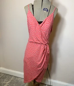 Vestido Stitch Fix Para Mujer Pequeño Grande Rosa Imitación Envoltura Crucero Viaje Elastizado ¡NUEVO!! - Imagen 1 de 10