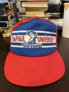Vintage DePaul University DePaul Blue Demons Americap Mesh Snapback Hat