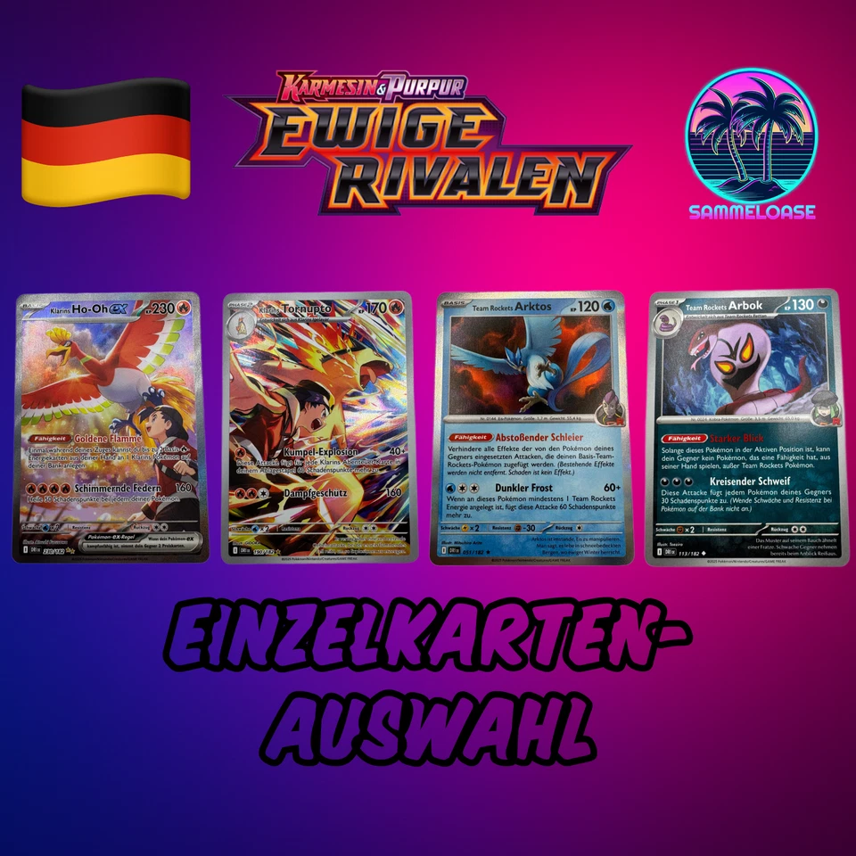 Pokemon Ewige Rivalen Einzelkarten Auswahl - Deutsch - Bild 1 von 1