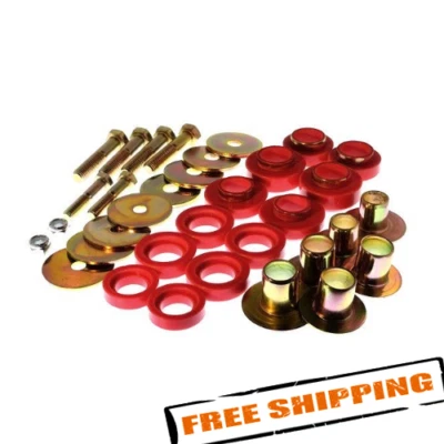 Kit de bujes de montaje de carrocería Energy Suspension 3.4142R (rojo) Foto 1 de 3