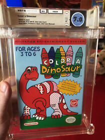 color a dinosaur nes nintendo WATA certified 7.0 CIB 1993 tested GRAIL L@@K!!