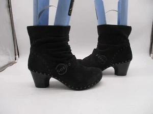 Botines holgados Dansko negros de gamuza con tachuelas de cuero para mujer talla 40 EUR - Imagen 1 de 10