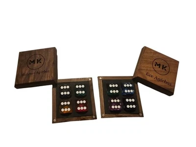 Caja de dados de madera grabada con láser personal - Dados no incluidos  Foto 1 de 3