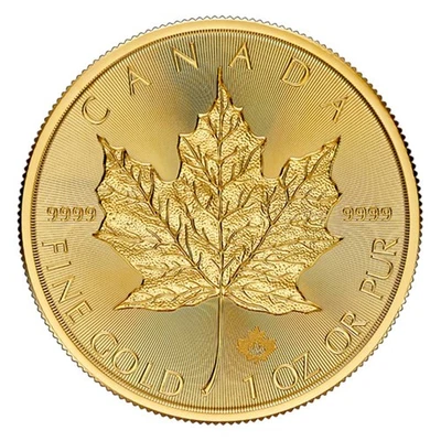 Hoja de arce canadiense de oro 2026 $50 .9999 1 oz brillante sin circular Foto 1 de 3
