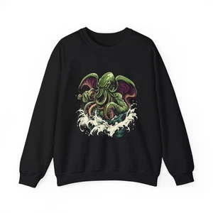 Cthulhu Rising Sweatshirt – Cozy Unisex Crewneck, Cthulhu Mythos, Horror Gift, - Picture 1 of 8